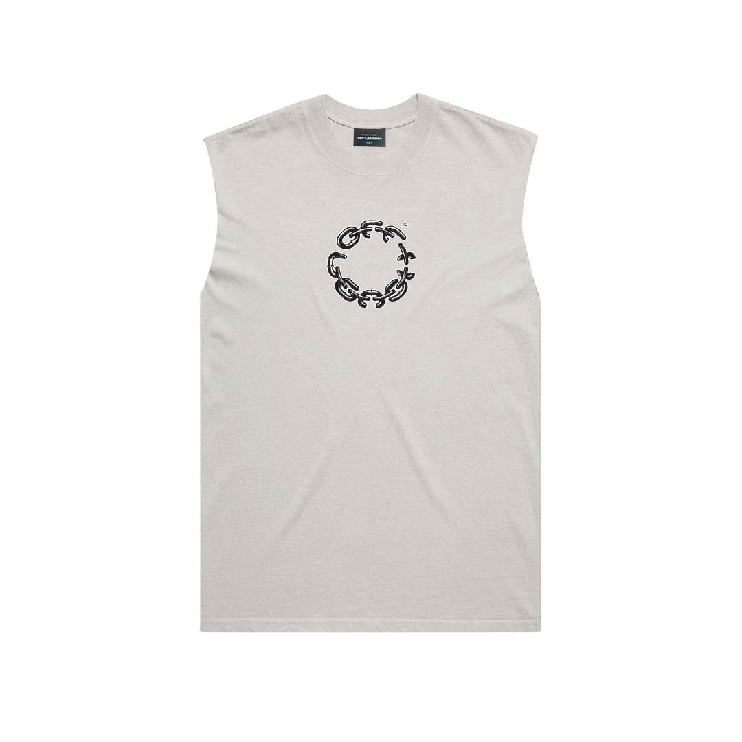 Chain Singlet Faded Bone